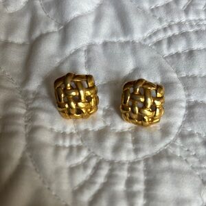 Premier Designs Gold Woven Earrings